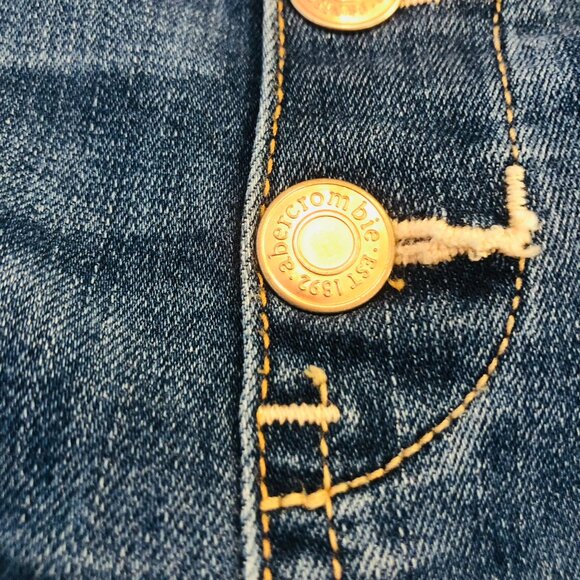 Abercrombie Kids High-rise jean legging Girls Size SLIM 15/16 Embroidered Flower - Picture 7 of 16